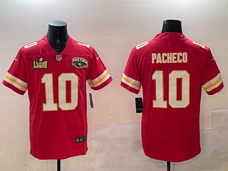 Men Kansas City Chiefs 10 Pacheco Red Second generations 2025 Nike Limited NFL Jersey style 2